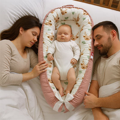 reducteur de lit papa maman qui dort avec bebe