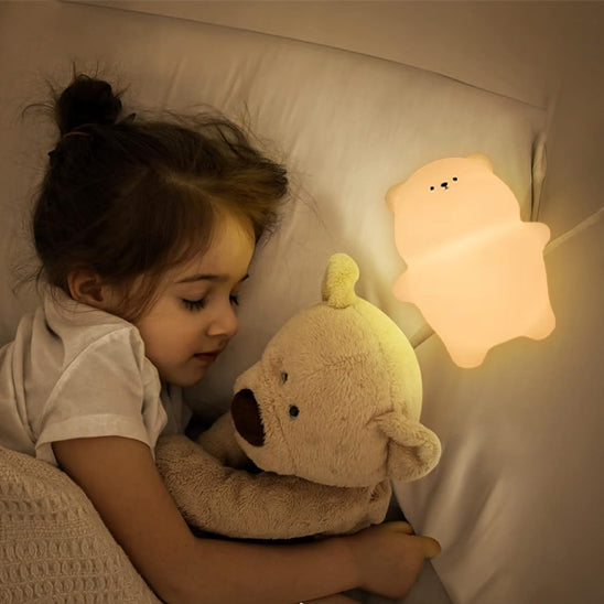 veilleuse bebe fille endormi