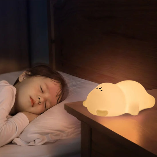 veilleuse bebe ourson garcon endormi