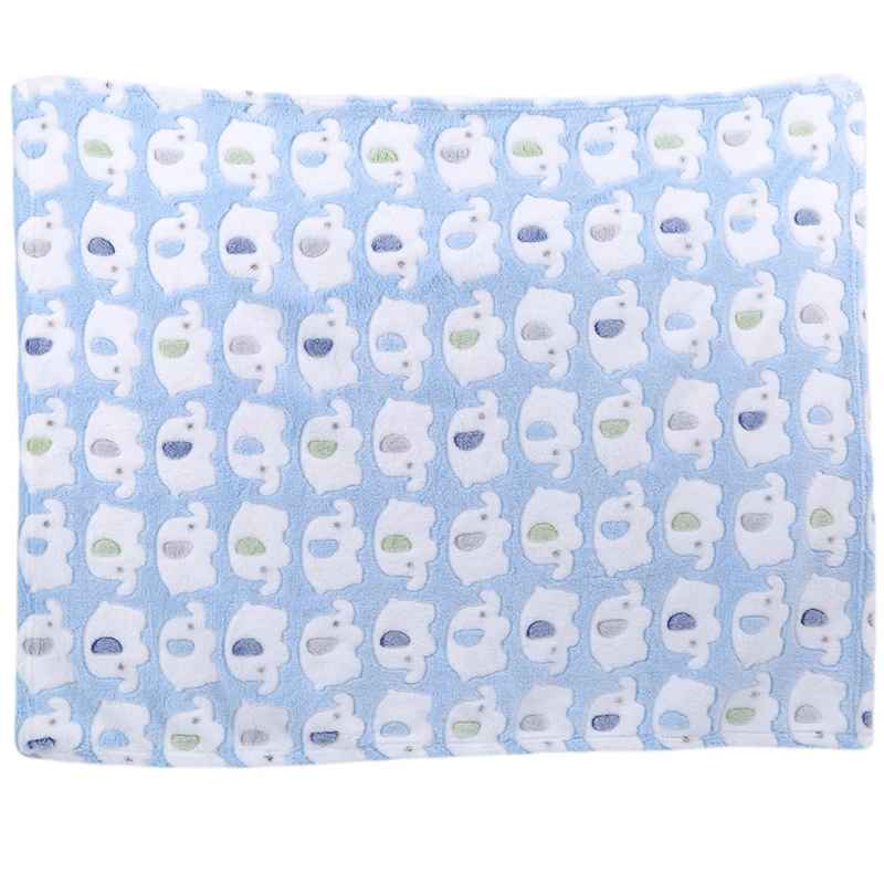 couverture bebe elephants bleu