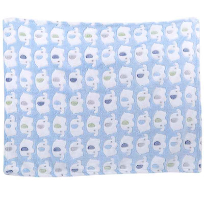 couverture bebe elephants bleu