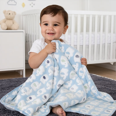 couverture bebe elephants enfant heureux