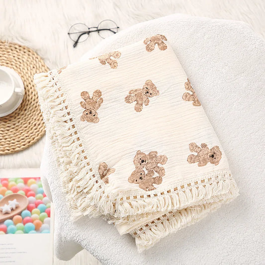 couverture bebe ourson souple