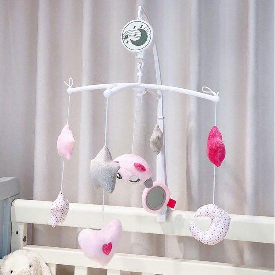  mobile bebe musical formes coeurs etoiles lunes