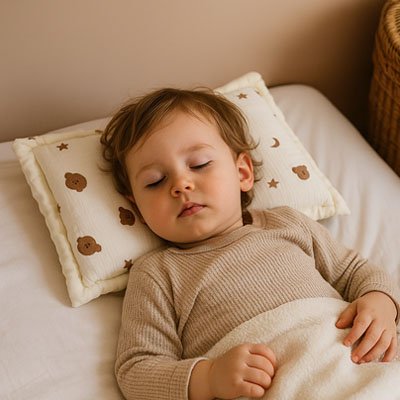 oreiller bebe qui dort
