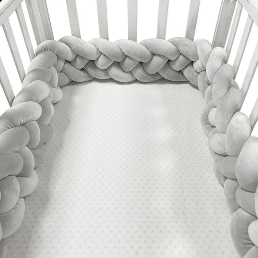 tour de lit bébé sommeil gris
