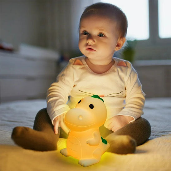 veilleuse bebe dinosaure bebe assis