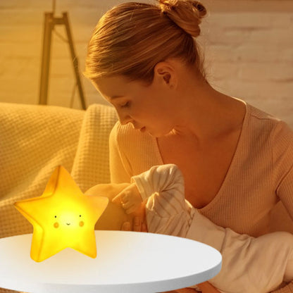 veilleuse bebe etoile  regard maman vers bebe