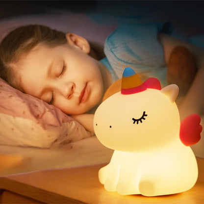 veilleuse bebe licorne fille qui fait la sieste
