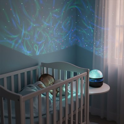 veilleuse projection bebe qui dort mur illumine par la veilleuse